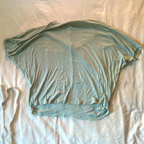 Slouchy Waffle Knit top in Sage - Picture 3 of 3